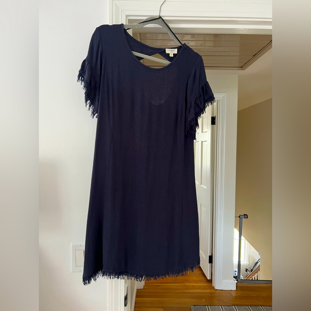 Maternity/postpartum dress from pink blush navy blue